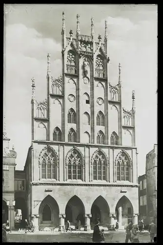 7 Glas Negative Münster in Westfalen, Rathaus, Dom, diverse Ansichten