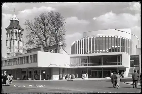 6 Glas Negative Münster in Westfalen, Theater, Dom, Brunnen