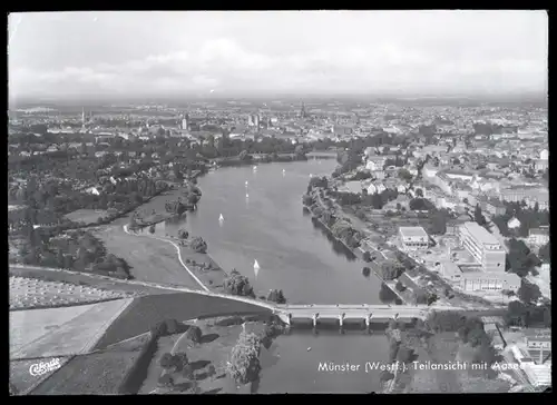 8 Glas Negative Münster in Westfalen, Gemälde, Kirche, Totalansicht