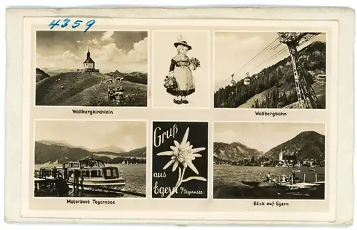 6 Glas Negative Rottach Egern in Oberbayern, See, Berg, Mehrfachansichten