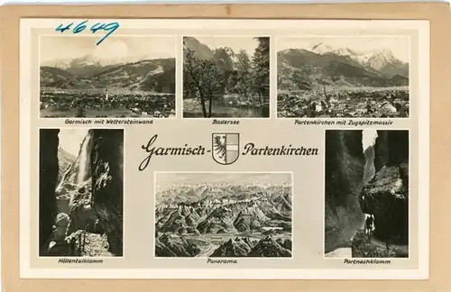 7 Glas Negative Garmisch Partenkirchen in Oberbayern, verschiedene Ansichten