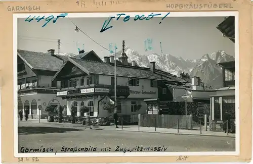 6 Glas Negative Garmisch Partenkirchen in Oberbayern, Straßenbild, Telegramm, Edelweiss