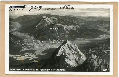 6 Glas Negative Garmisch Partenkirchen in Oberbayern, Straßenbild, Telegramm, Edelweiss