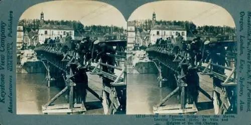 Stereo Foto Chateau Thierry Aisne, Bridge over the Marne
