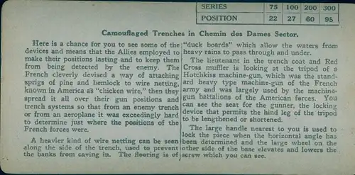 Stereo Foto Camouflaged trenches in Chemin des Dames Sector, I WK