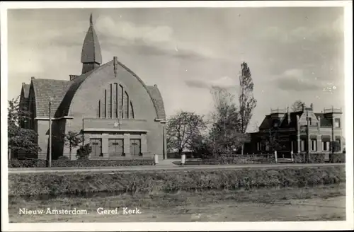 Ak Nieuw Amsterdam Emmen Drenthe Niederlande, Geref. Kerk