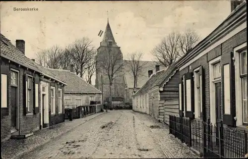 Ak Serooskerke Walcheren Zeeland Niederlande, Dorpsstraat