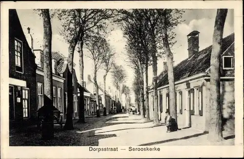 Ak Serooskerke Walcheren Zeeland Niederlande, Dorpsstraat