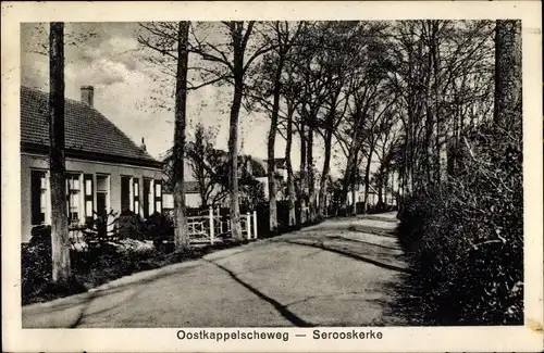 Ak Serooskerke Walcheren Zeeland Niederlande, Oostkappelscheweg