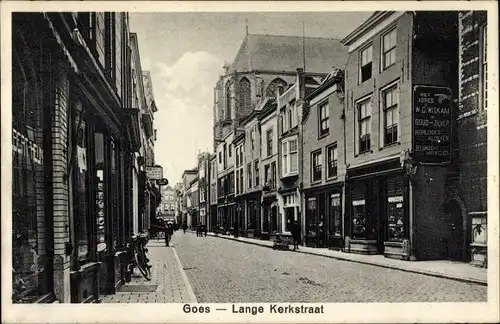 Ak Goes Zeeland Niederlande, Lange Kerkstraat