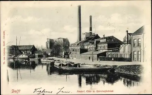 Ak Delft Südholland Niederlande, Nederlandsche Gist- en Spiritusfabriek