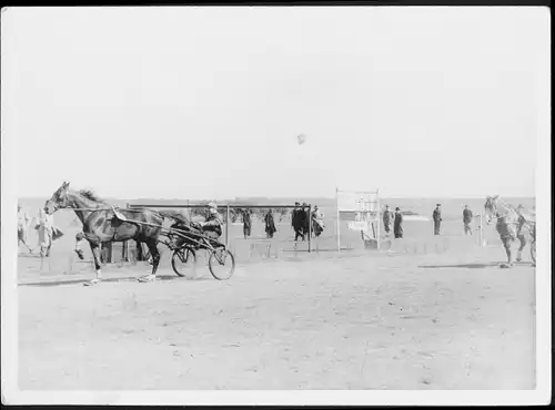 Foto Ak Berlin Tempelhof Mariendorf, Trabrennen 1946