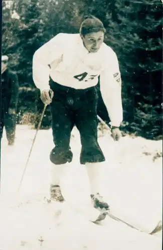 Foto Avesta Schweden, Skiwettkampf 1949, Nisse Karlsson