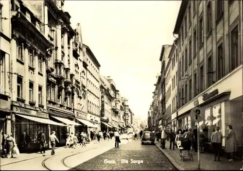 Ak Gera in Thüringen, Die Sorge, Straßenpartie