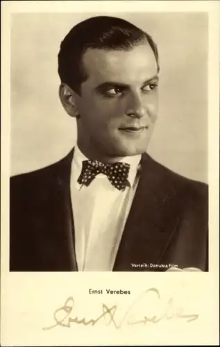 Ak Schauspieler Ernst Verebes, Portrait, Autogramm