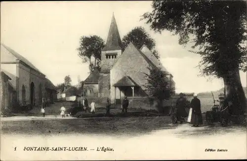 Postkarte Fontaine-Saint-Lucien-Oise, Kirche