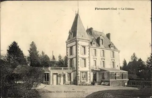 Ak Flavacourt-Oise, Schloss