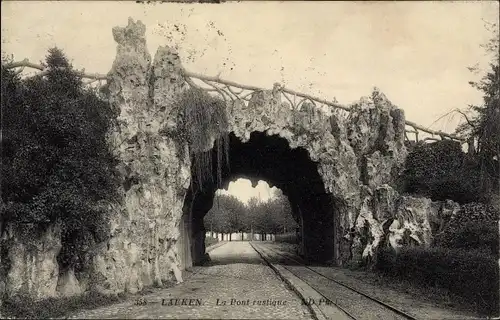 Ak Laeken Brüssel Brüssel, Rustikale Brücke