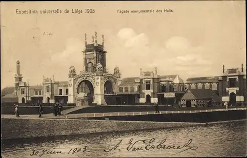 Postkarte Lüttich Lüttich Wallonien, Weltausstellung 1905, Säle
