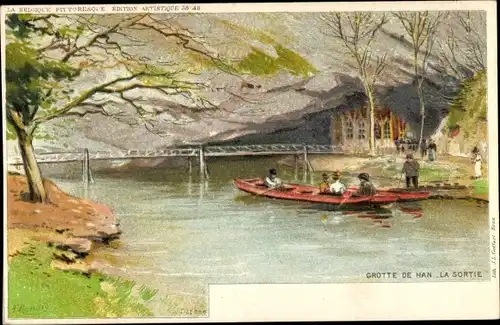 Künstler Ak Ranot, F., Grotte de Han Han sur Lesse Wallonie Namur, The Exit