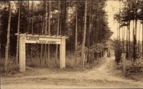 Ak Keerbergen Flämisch-Brabant, Eingang zum Bois Fleuri, Molkerei