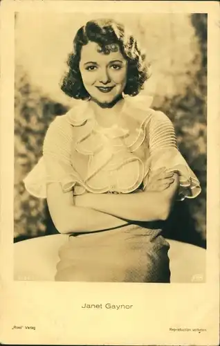 Ak Schauspielerin Janet Gaynor, Portrait