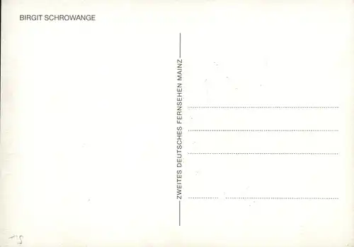 Ak Fernsehmoderatorin Birgit Schrowange, Portrait