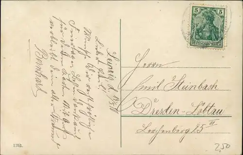 Ak Glückwunsch Pfingsten, Menschen im Wald, Birke