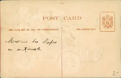 Präge Ak Glückwunsch Ostern, Osterhase, Wagen, Rosen