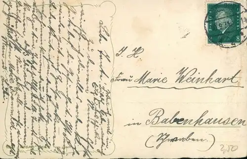 Ak Glückwunsch Namenstag, Mädchen in blauem Kleid, Rosen