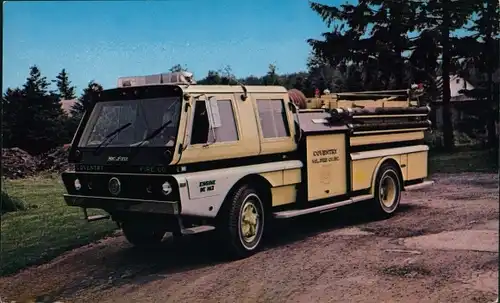 Ak Coventry New York State USA, Feuerwehrauto Nr. 9E162