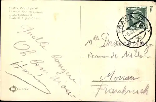 Ak Praha Prag Tschechien, Totalansicht