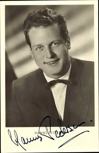 Ak Schauspieler Hanns Petersen, Portrait, Autogramm