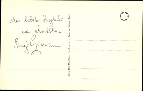 Ak Schauspielerin Sonja Ziemann, Portrait, Autogramm