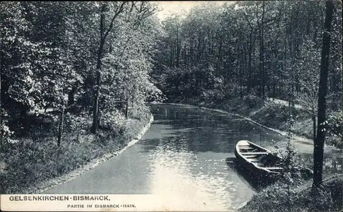 Ak Bismarck Gelsenkirchen im Ruhrgebiet, Bismarck-Hain, Boot