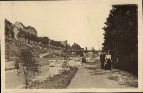 Ak Mönchengladbach am Niederrhein, Hohenzollernstraße, Brücke, Spaziergänger