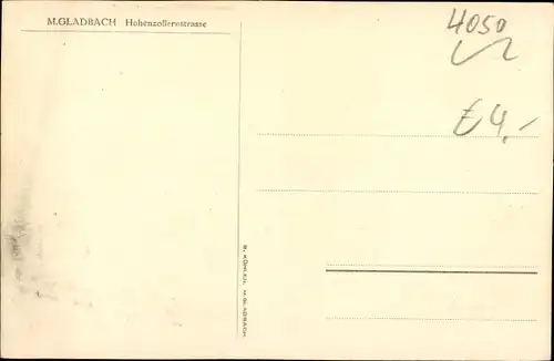 Ak Mönchengladbach am Niederrhein, Hohenzollernstraße, Brücke, Spaziergänger