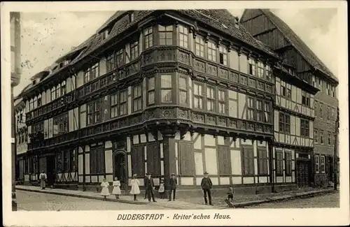 Ak Duderstadt im Eichsfeld, Kriter'sches Haus, Fachwerkhaus