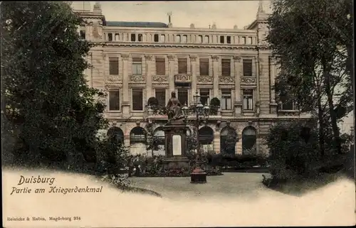 Ak Duisburg im Ruhrgebiet, Kriegerdenkmal