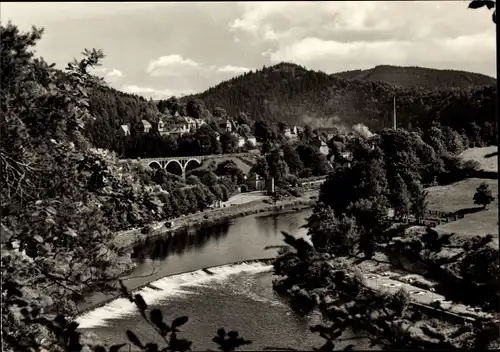 Ak Ziegenrück an der Saale Thüringen, Teilansicht