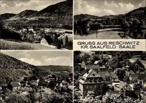 Ak Reschwitz Saalfelder Höhe Saalfeld an der Saale Thüringen, Panorama, Teilansichten