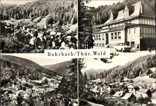 Ak Rohrbach in Thüringen, Gasthaus, Panorama