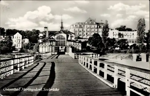 Ak Ostseebad Heringsdorf auf Usedom, Seebrücke