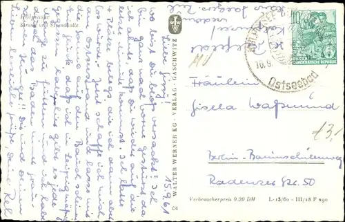 Ak Ostseebad Kölpinsee auf Usedom, Strand, Standhalle