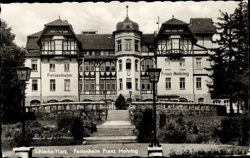 Ak Schierke Wernigerode im Harz, FDGB Ferienheim Franz Mehring