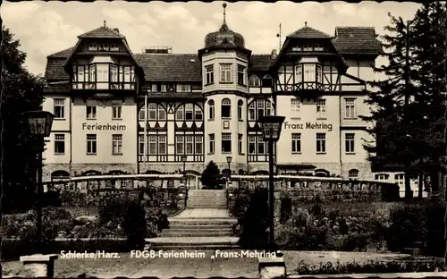 Ak Schierke Wernigerode im Harz, FDGB Ferienheim Franz Mehring