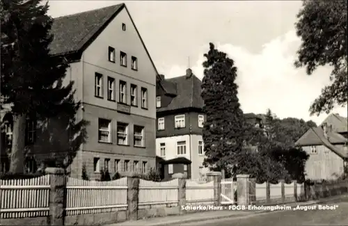 Ak Schierke Wernigerode im Harz, FDGB-Erholungsheim August Bebel