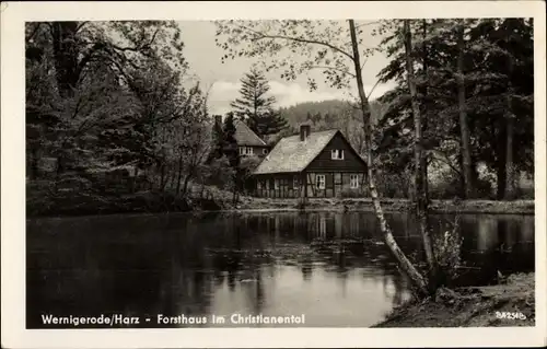 Ak Wernigerode im Harz, Forsthaus im Christianental