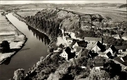 Ak Schönburg an der Saale Burgenlandkreis, Teilansicht, Panorama