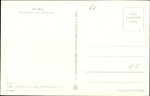 Ak Dresden Altstadt, Neubauten am Altmarkt